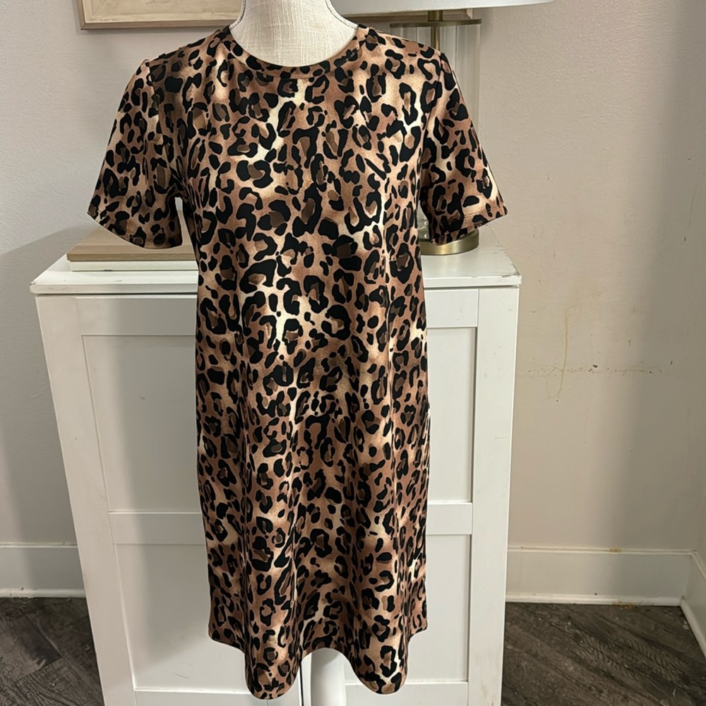 Zara Trafaluc EUC Shift Dress Leopard Print